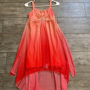 Sparkle Ombre Coral, Pink, Red Dress Teens Large